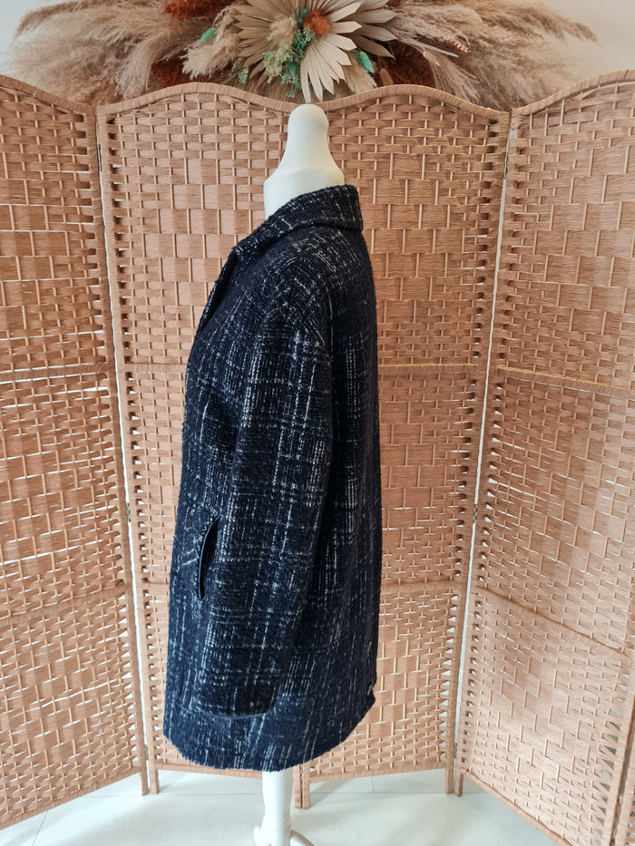 Poetry Navy Check Coat 14