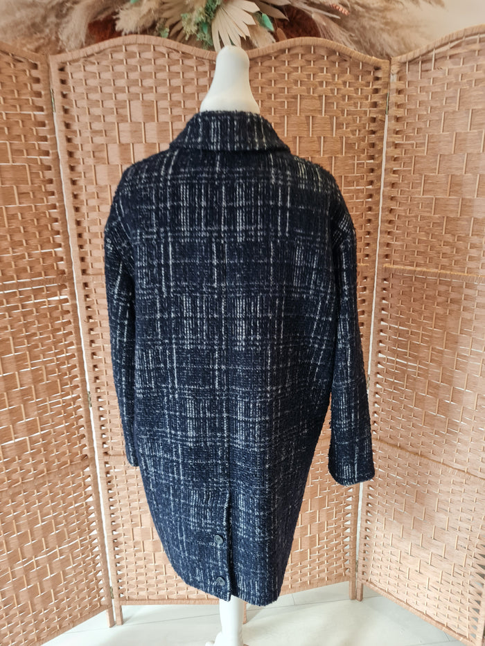 Poetry Navy Check Coat 14