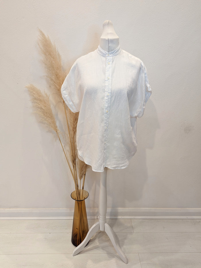 Polo Ralph Lauren White Linen Shirt Size 10