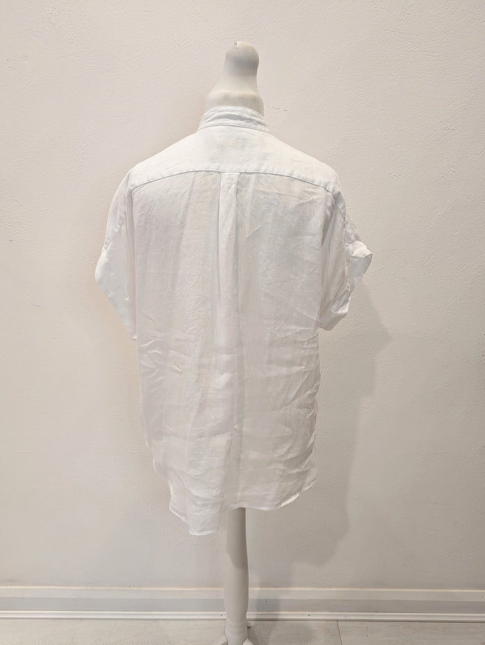 Polo Ralph Lauren White Linen Shirt Size 10