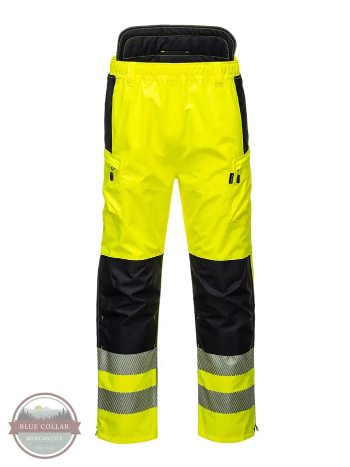 Portwest LLC PW342YB PW3 Hi-Vis Extreme Rain Pants Front View