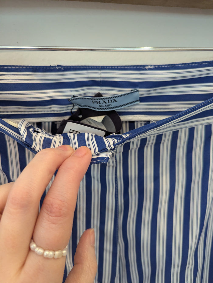 Prada blue/ white striped shorts 46 NWT RRP £525