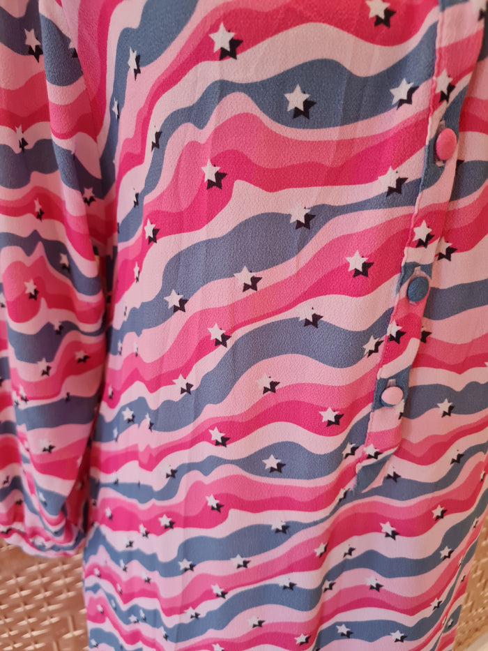 Primrose Park Pink/purple star dress 10
