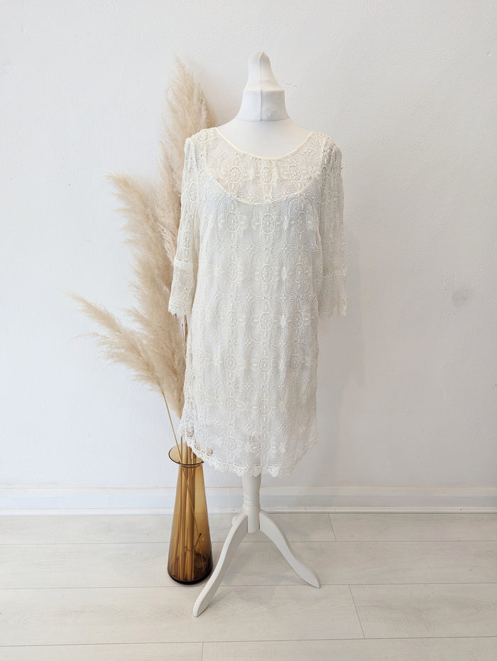 Principles White Lace Dress 18 NWT RRP £110