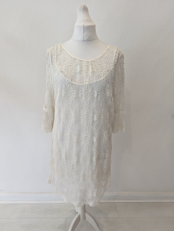 Principles White Lace Dress 18 NWT RRP £110