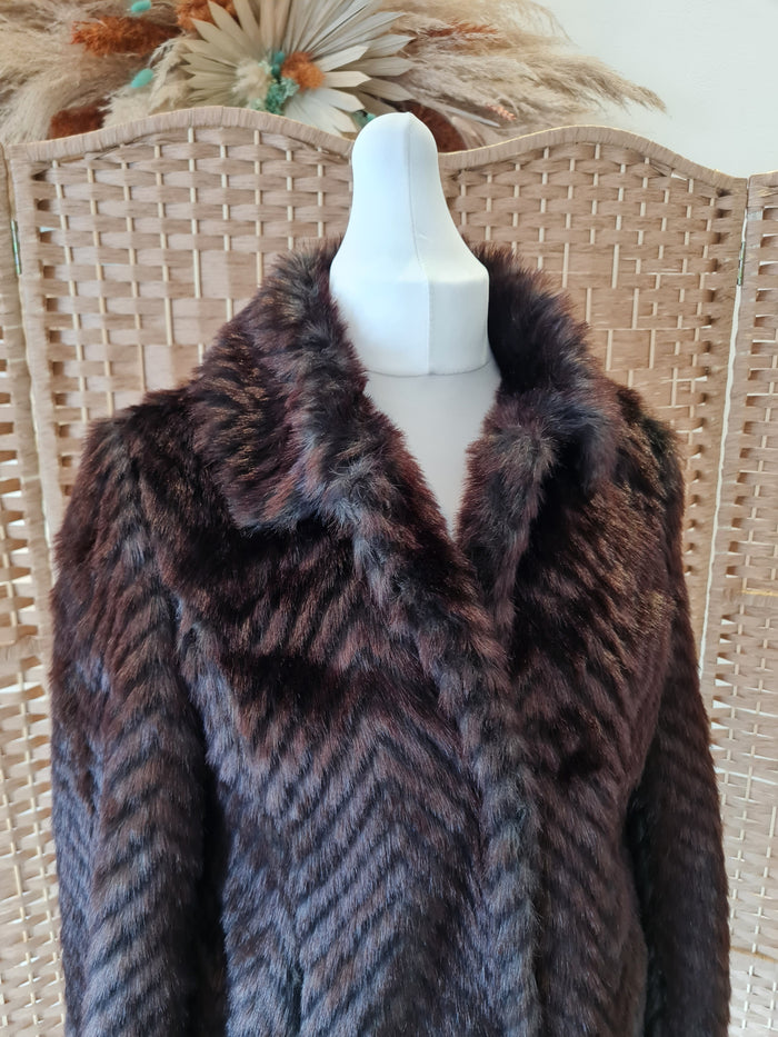 Quiz Brown Fur coat 10 New