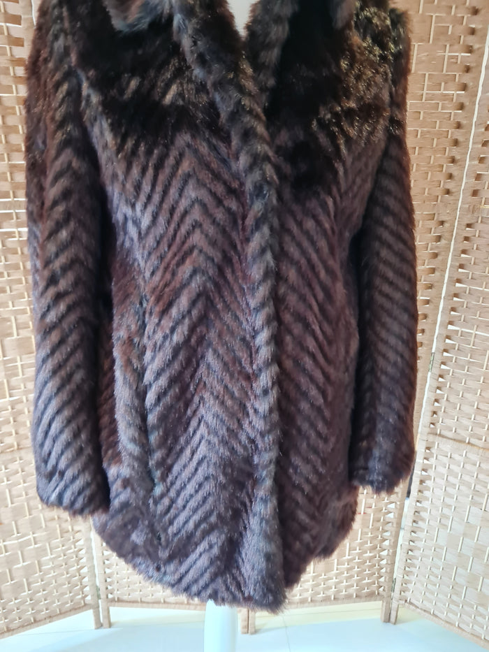 Quiz Brown Fur coat 10 New