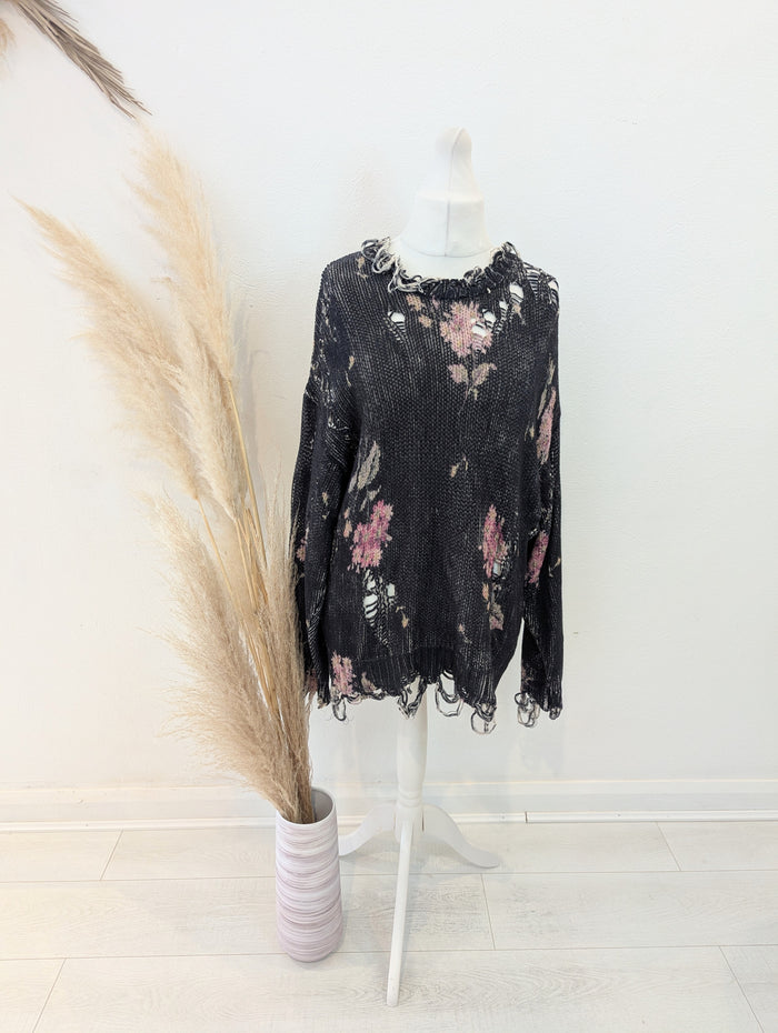 R13 Oversized Distressed Jumper