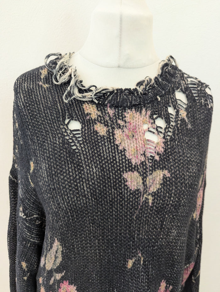 R13 Oversized Distressed Jumper