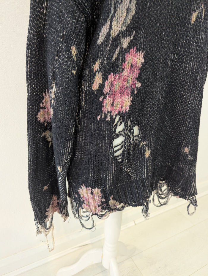 R13 Oversized Distressed Jumper