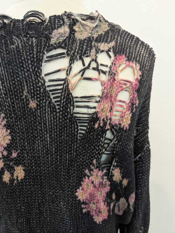 R13 Oversized Distressed Jumper