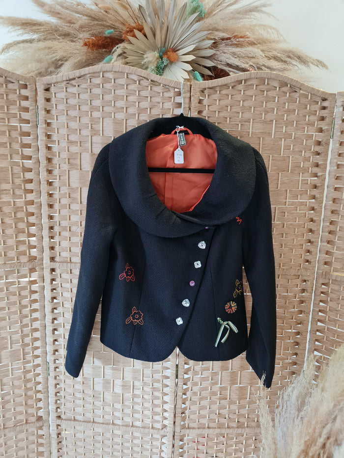Rainbow Black Embelished Jacket 12