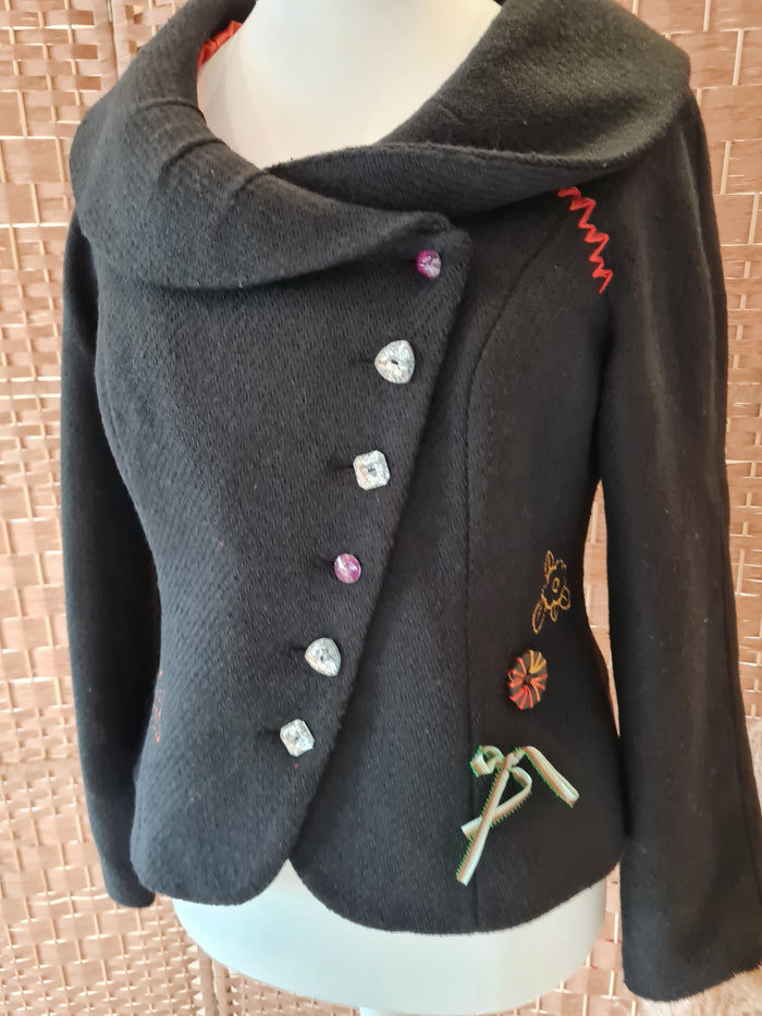 Rainbow Black Embelished Jacket 12