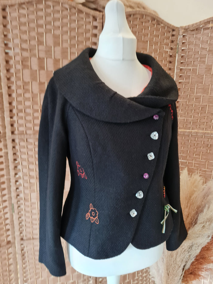 Rainbow Black Embelished Jacket 12