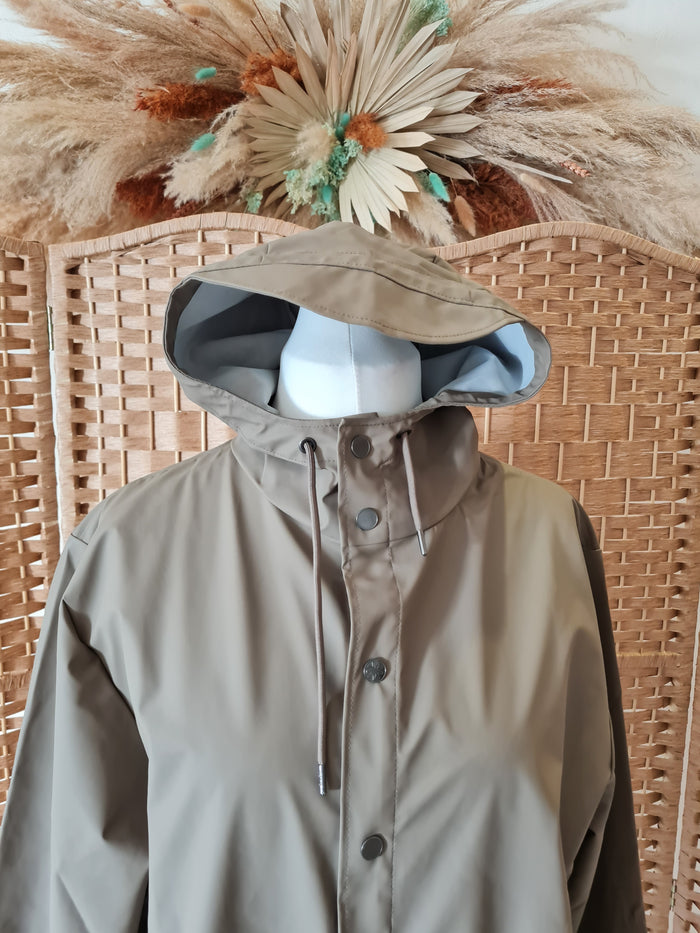 Rains Brown Long Jacket M