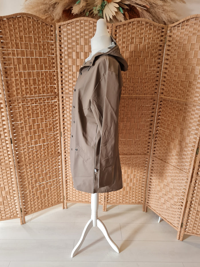 Rains Brown Long Jacket M