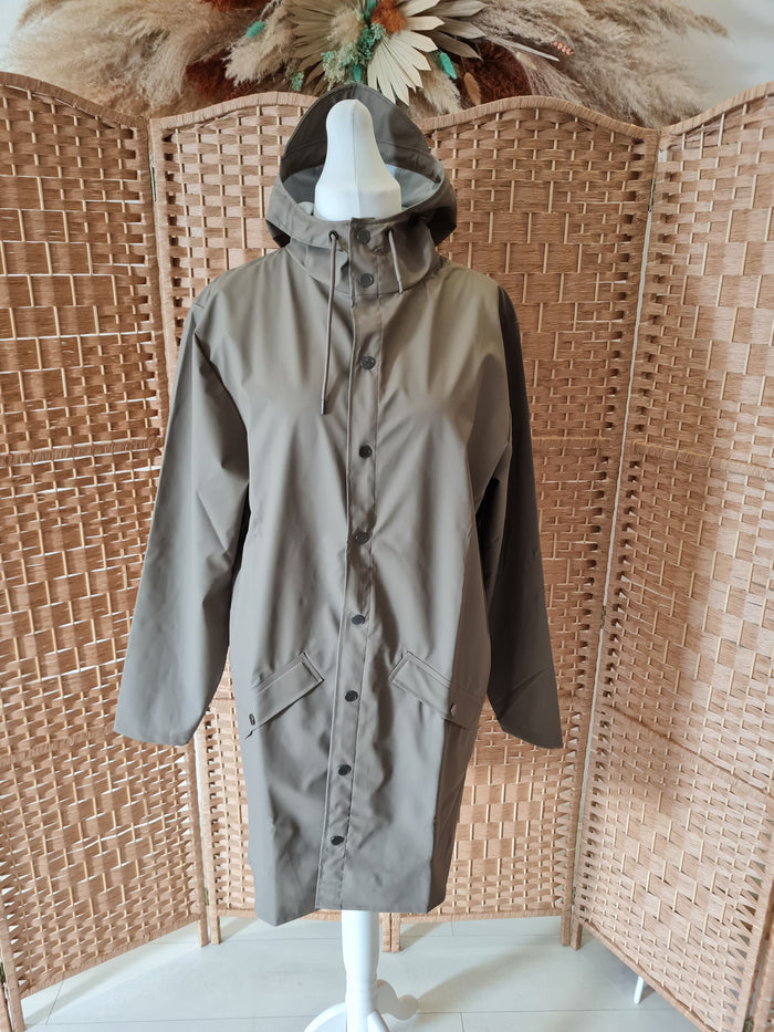 Rains Brown Long Jacket M