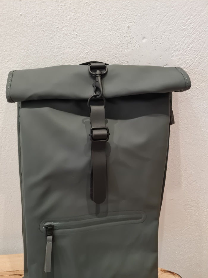 Rains Grey Roll top Rucksack