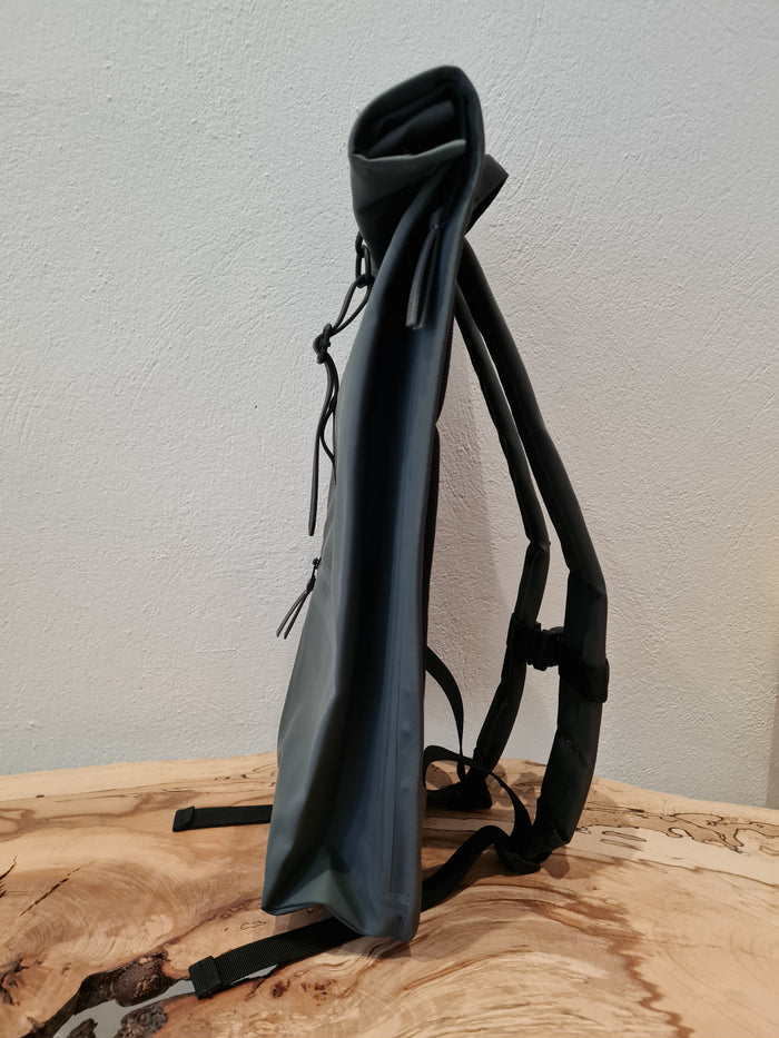 Rains Grey Roll top Rucksack