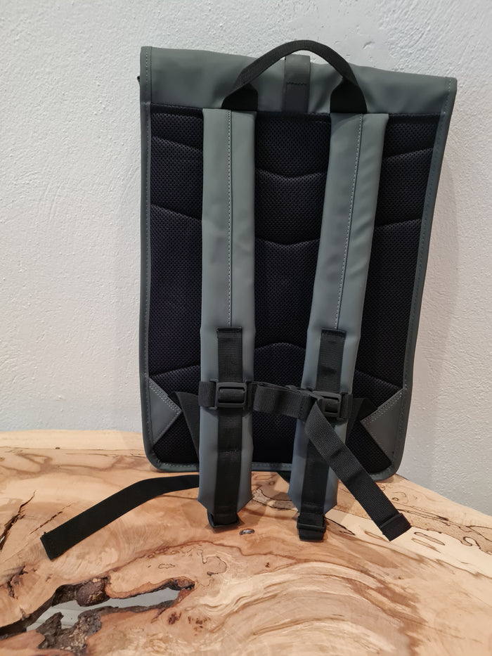 Rains Grey Roll top Rucksack