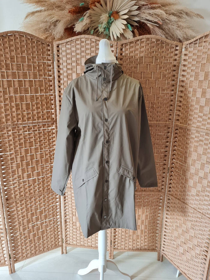 Rains Long Brown Jacket XL