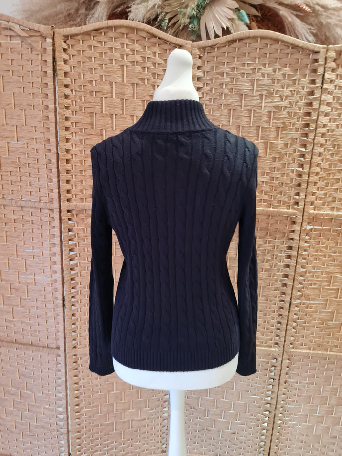 Ralph Lauren Black Zip Knit Size Large