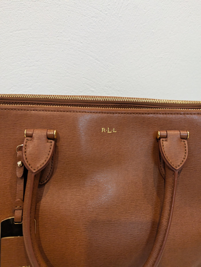 Ralph Lauren large tan Newbury tote