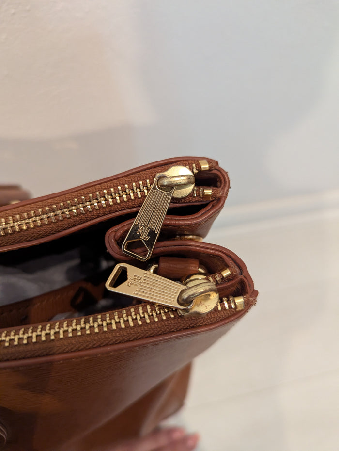 Ralph Lauren large tan Newbury tote