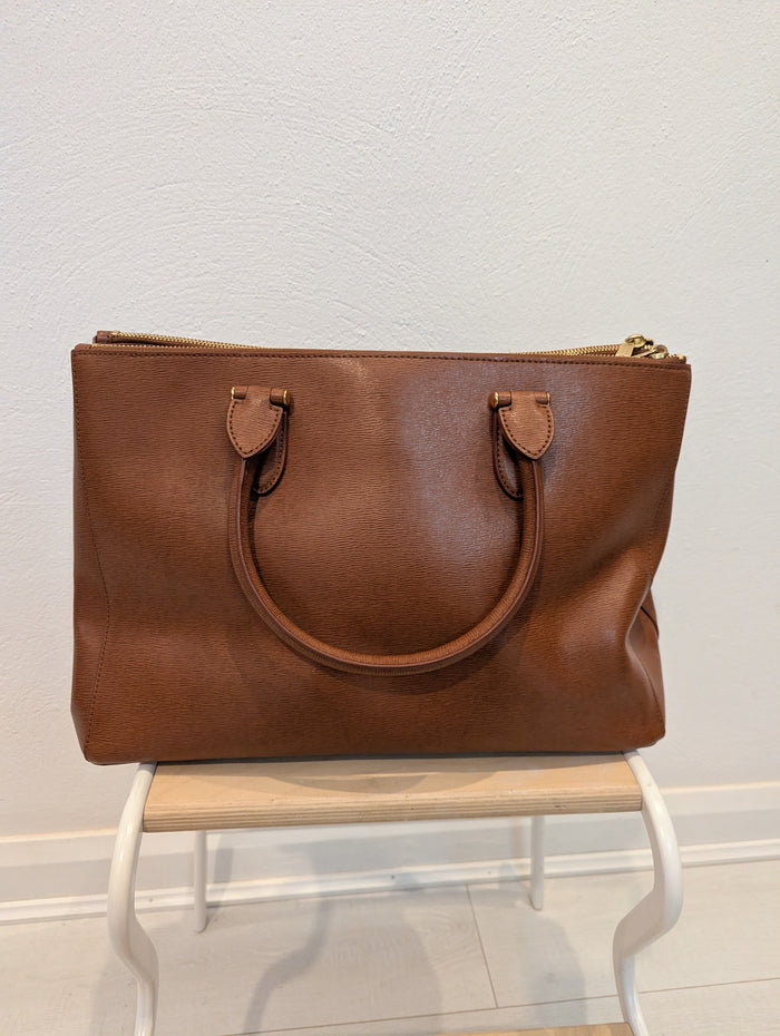 Ralph Lauren large tan Newbury tote