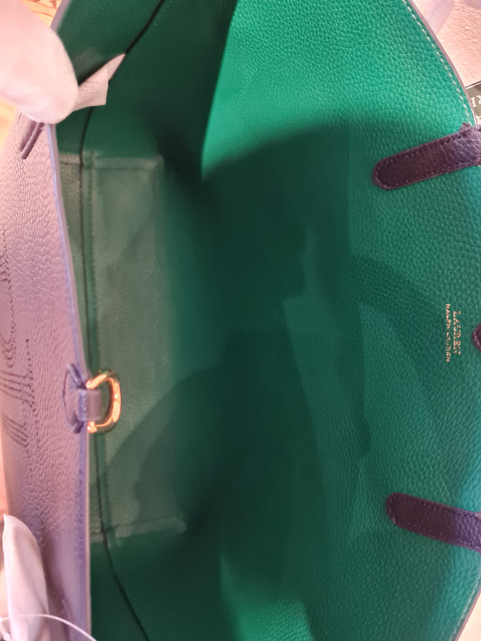 Ralph Lauren Navy Reversible Tote & Pouch New £165