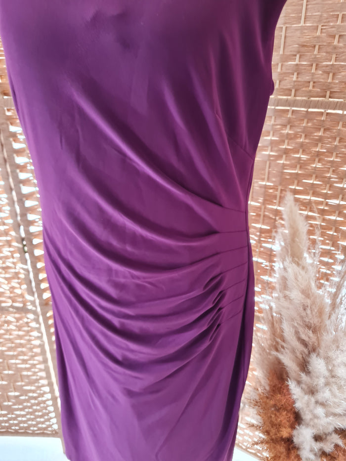 Ralph Lauren Puple Jewelled Neck Dress 10