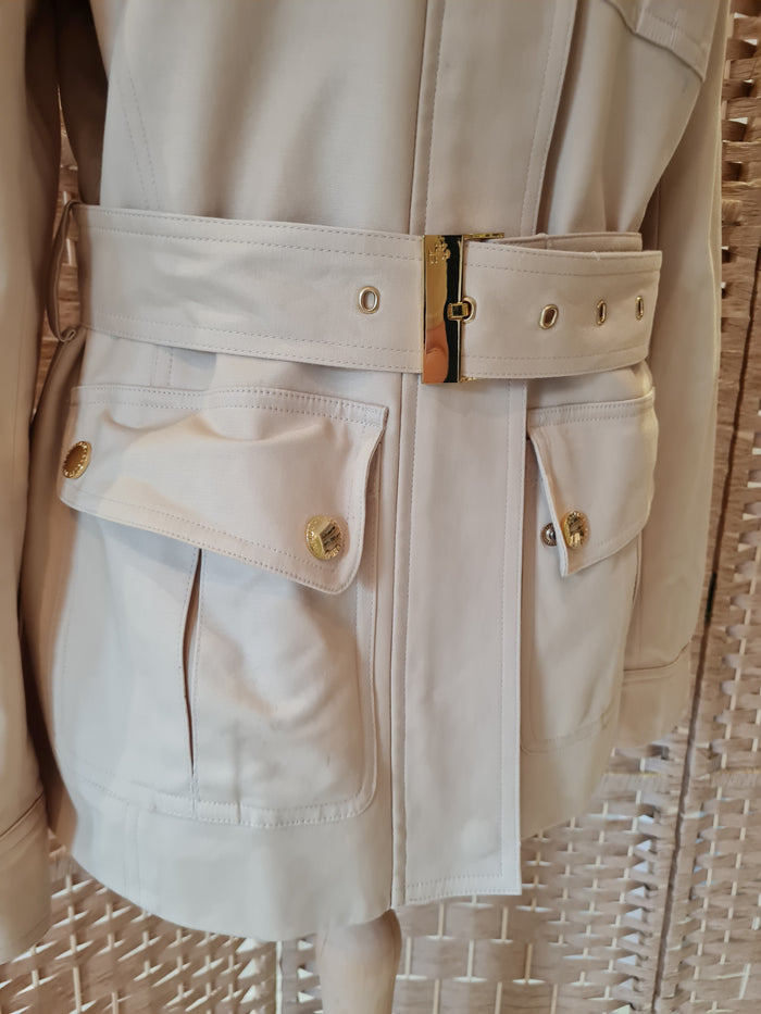 Ralph Lauren tan belted jacket S