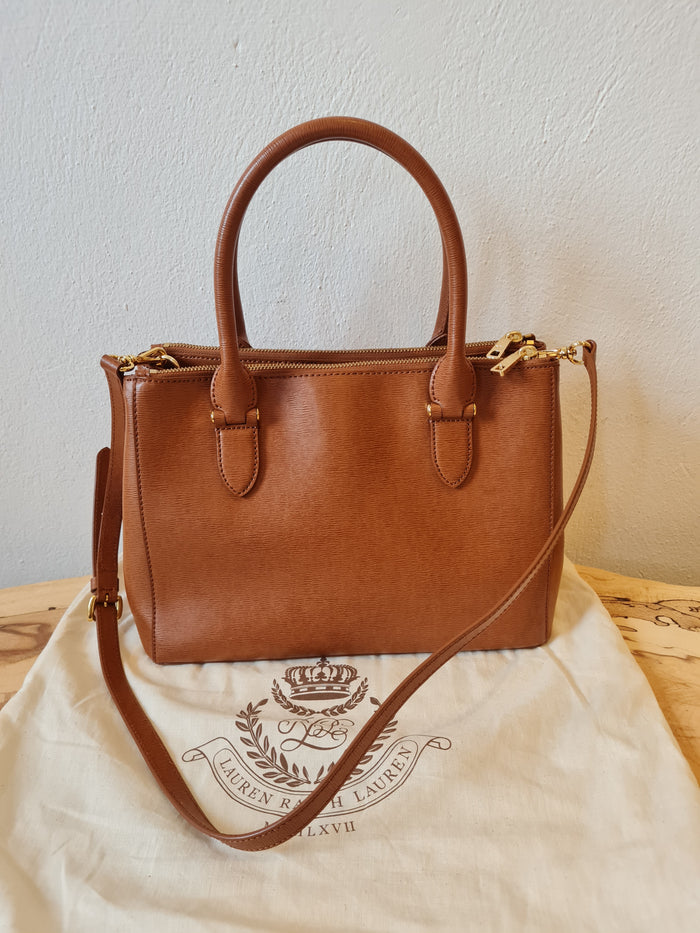 Ralph Lauren Tan Tote with crossbody strap