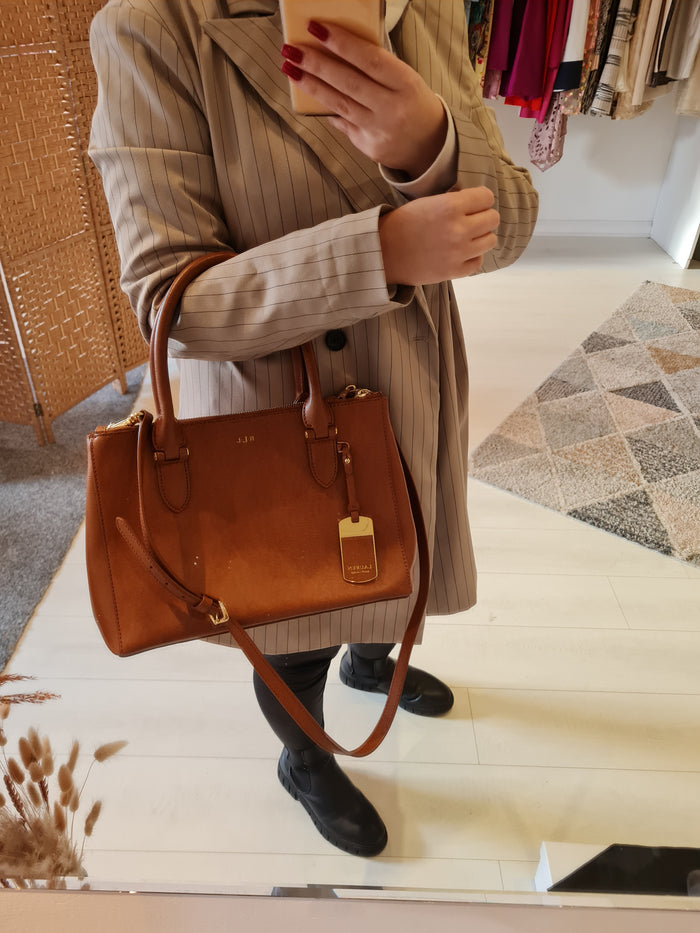 Ralph Lauren Tan Tote with crossbody strap