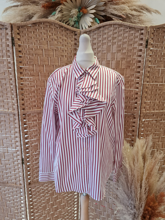 Ralph Lauren white/red stripe shirt L