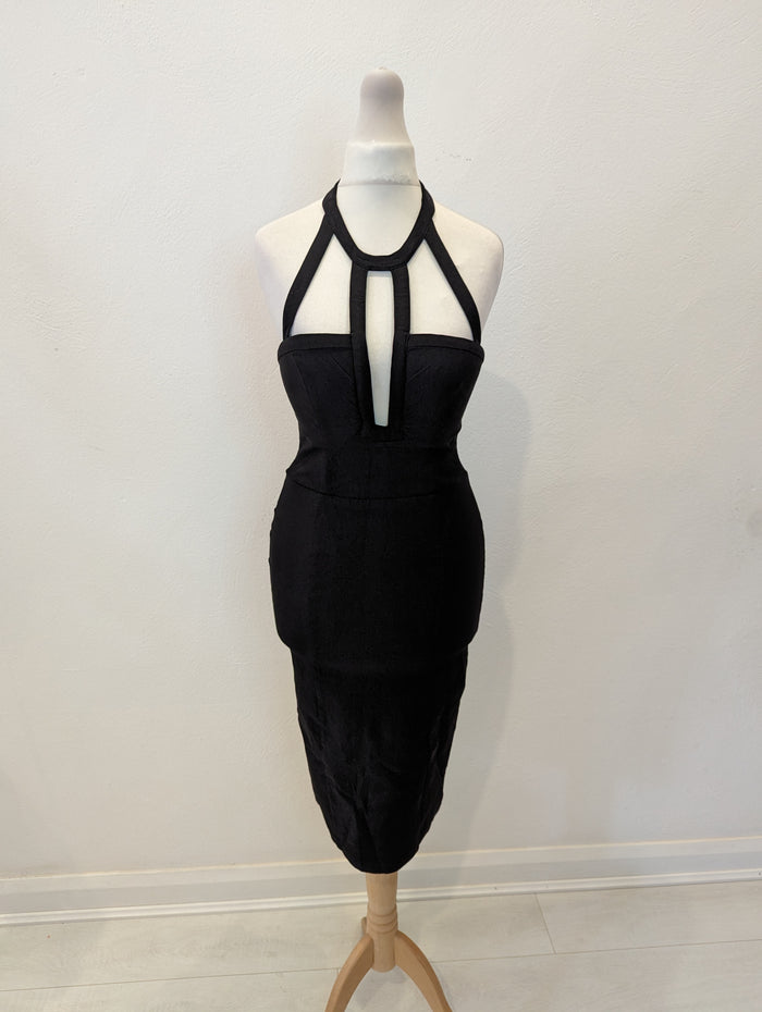 Rare London black halter dress 10 (small fit)