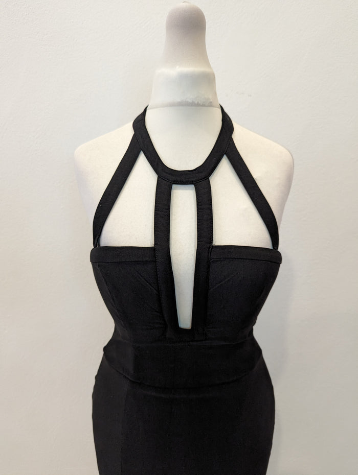 Rare London black halter dress 10 (small fit)