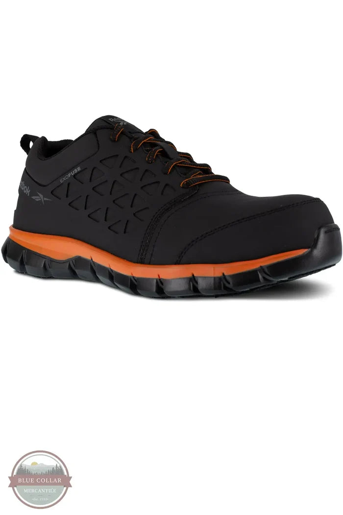 Reebok RB4050 Men's Sublite Cushion Work Athletic Shoe Composite Toe in Black main view