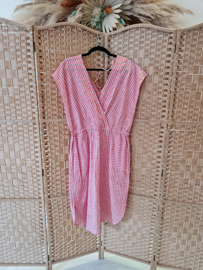 Rebellion Red/White Stripe Dress L