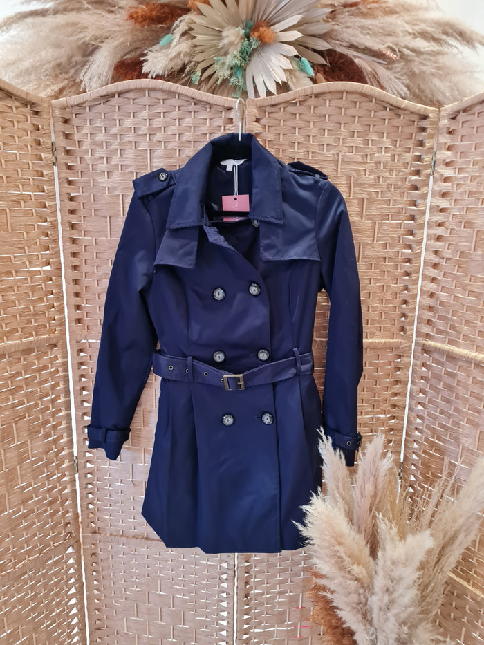 Red Herring Navy Short Trench coat 12