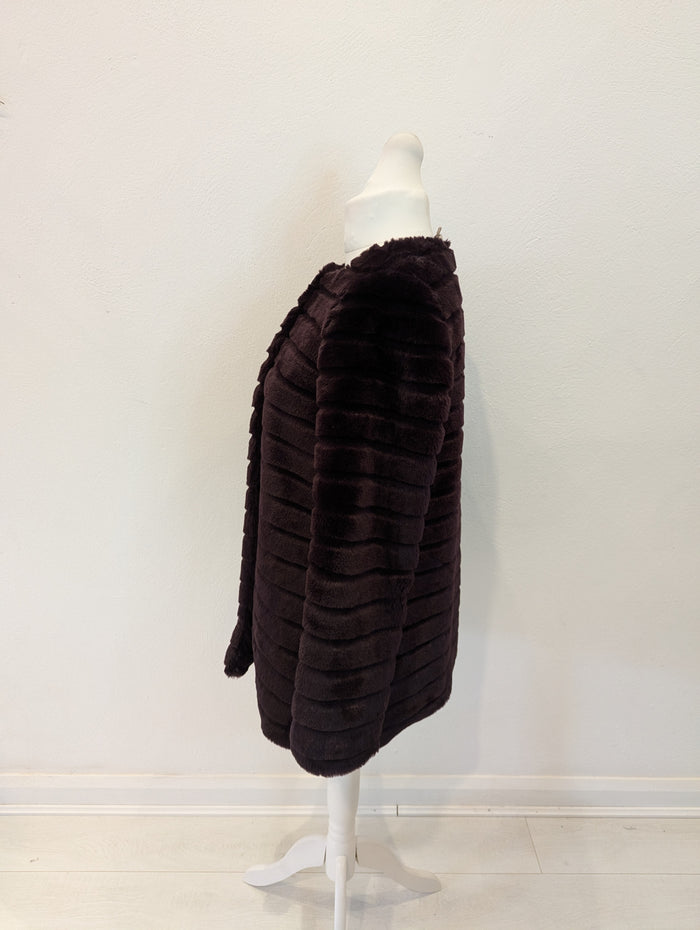 Red Herring Purple Faux Fur Jacket 14