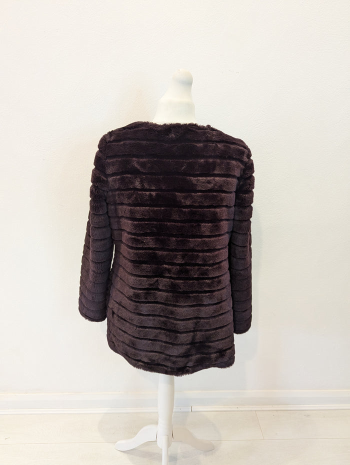 Red Herring Purple Faux Fur Jacket 14