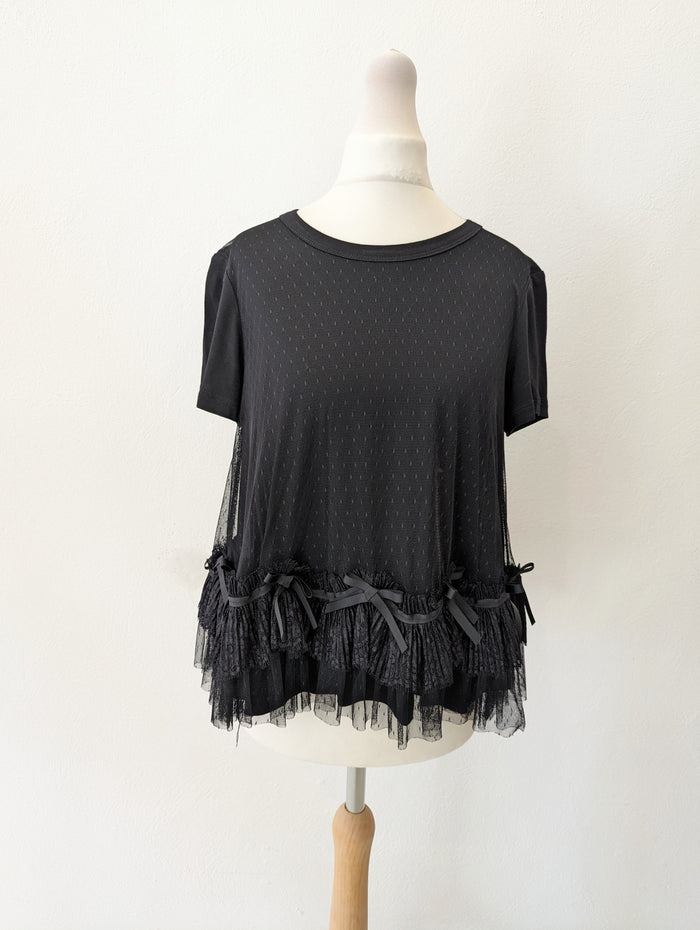 Red Valentino Black Bow Top S