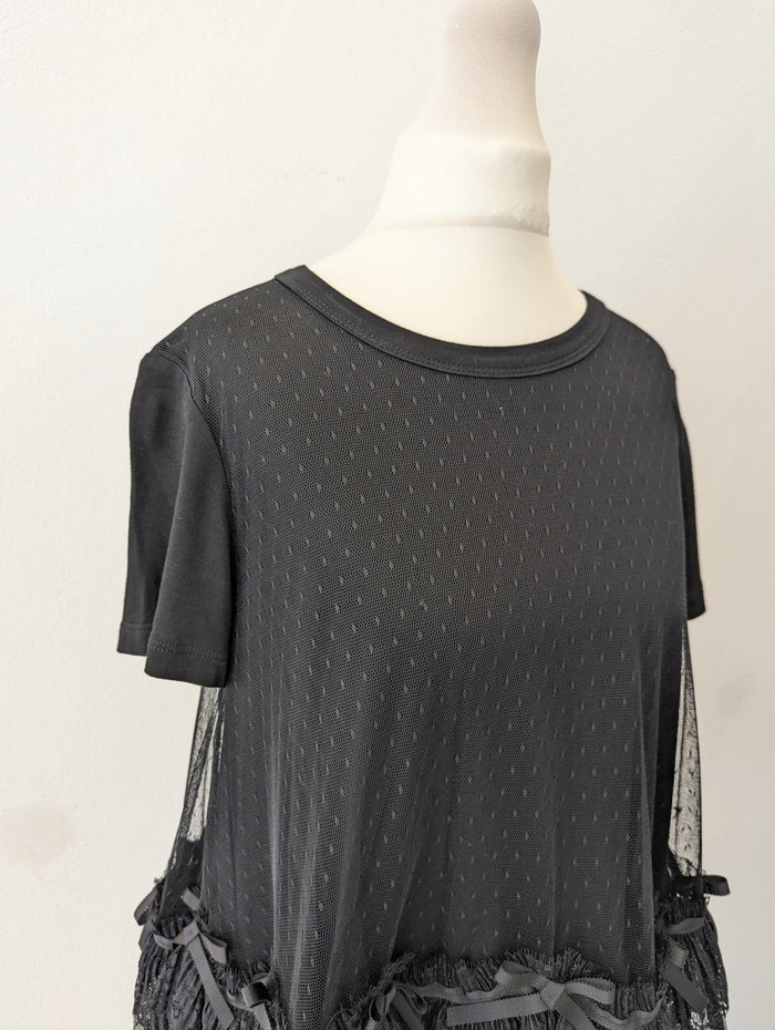 Red Valentino Black Bow Top S