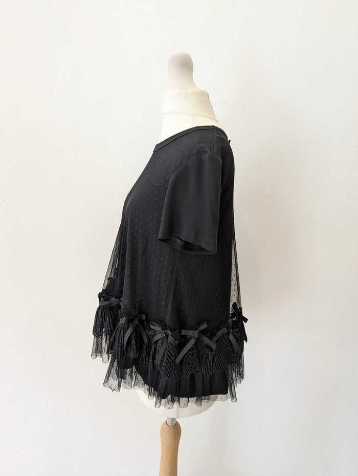 Red Valentino Black Bow Top S