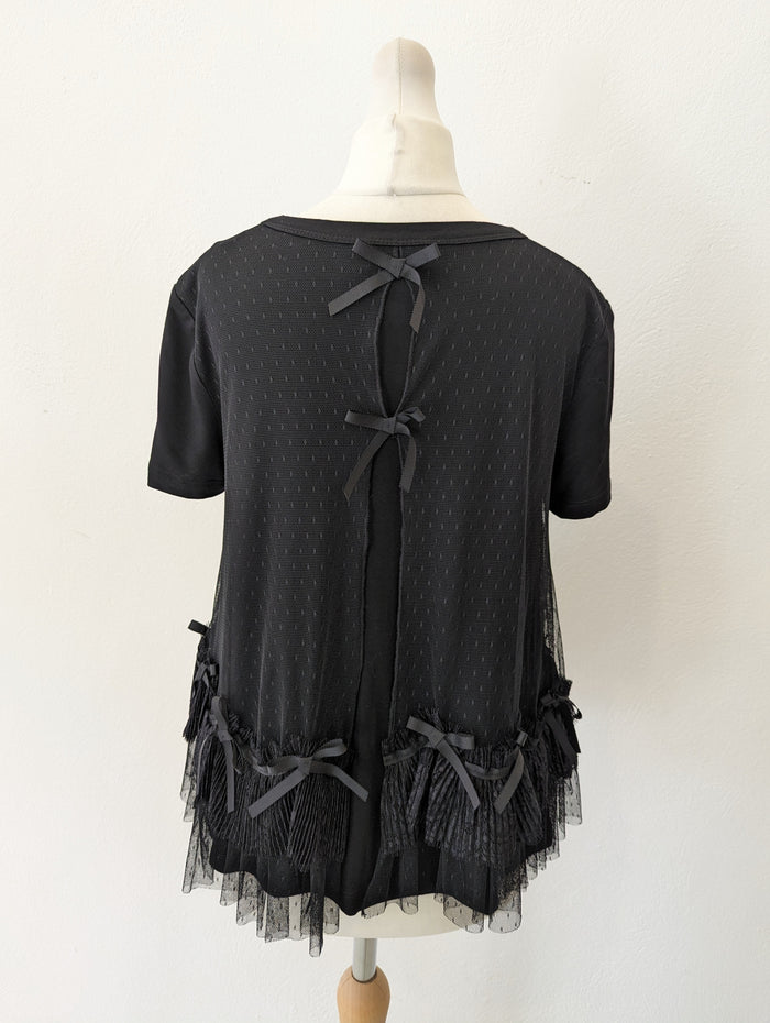 Red Valentino Black Bow Top S