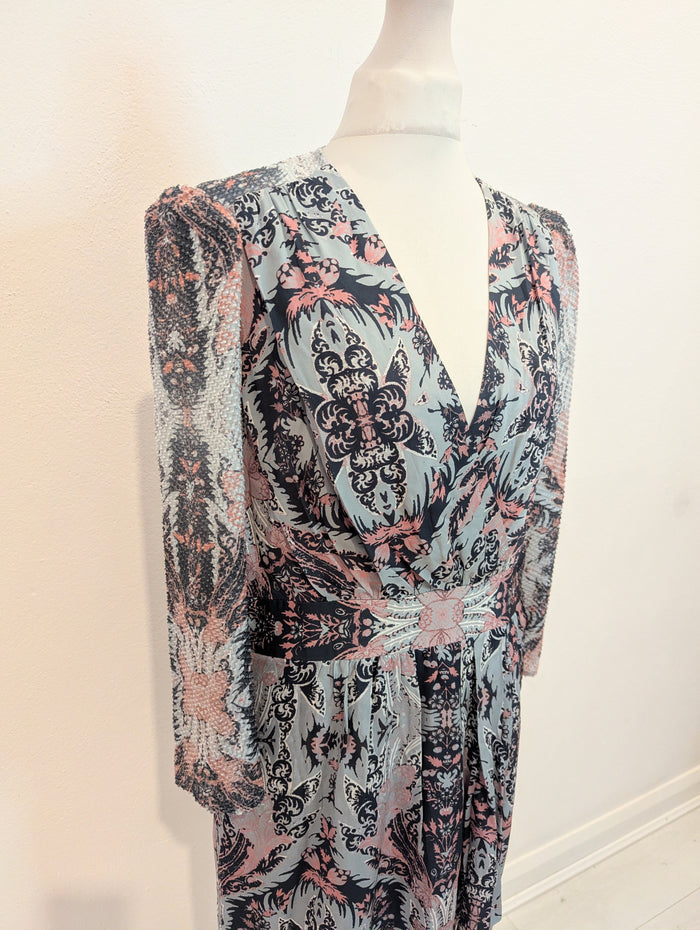 Reiss Aqua Multi Dress 10 RRP £185
