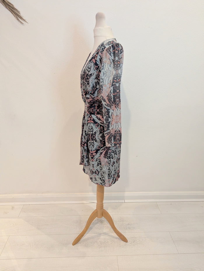 Reiss Aqua Multi Dress 10 RRP £185