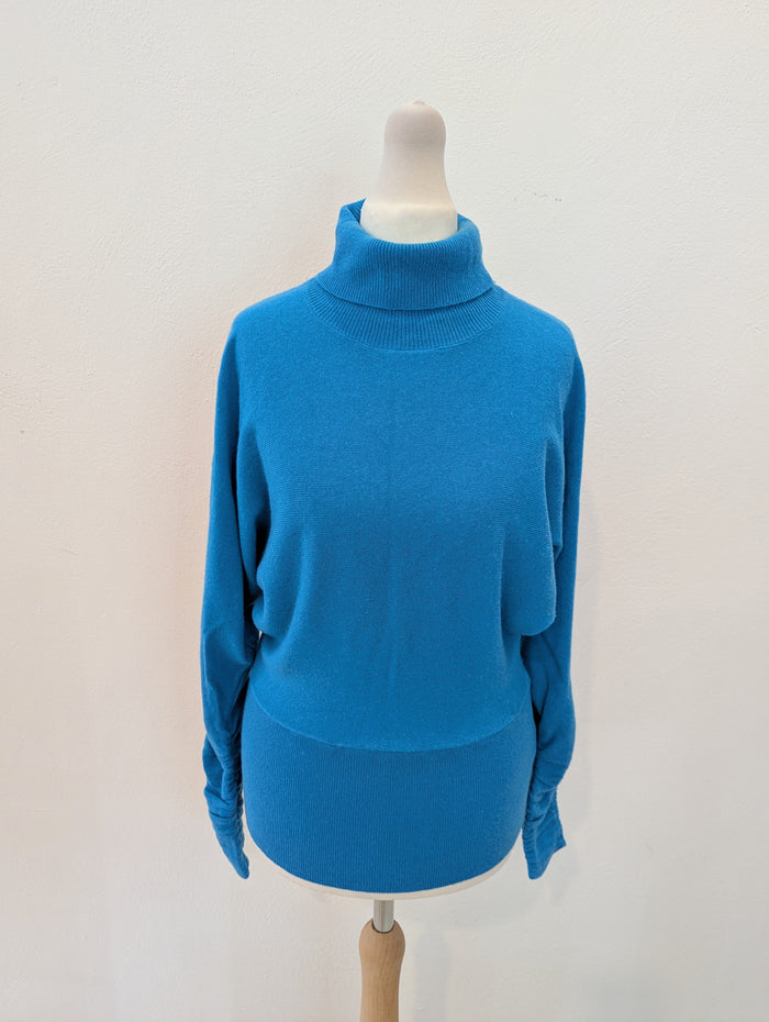 Reiss blue wool mix top XS