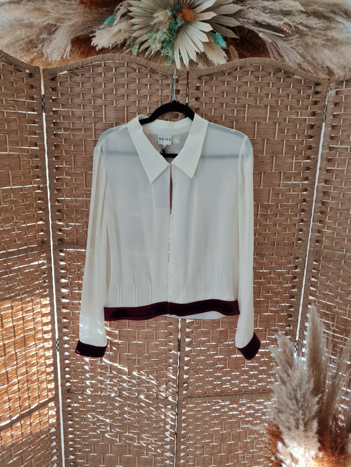 Reiss Cream Blouse 12 New RRP £190